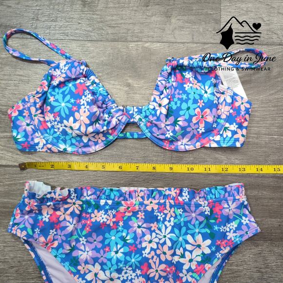 Cupshe High Waist Underwire Bikini Swimsuit Size M - Picture 3 of 5